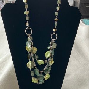 Lia Sophia 3 Strand Graduated Tier Necklace